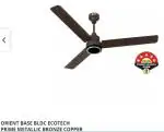 ORIENT ELECTRIC ECOTECH PRIME BLDC 5 Star CEILING FAN with Remote 1200 MM( METALLIC BRONZE COPPER) PACK OF (1)