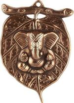 Etsibitsi Brown Copper Appu Ganesha On Peepal Leaf