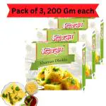 Ravi Manpasand Gujrati khaman dhokla mix instant 200g- Pack of 3 Pure and Veg. Indian Snack Mix 100% Natural Ingredients