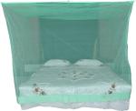 Riddhi Nylon Green 14 Mtr Adults Square Mosquito Net With Border, 6.5x6.5 ft