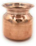 SHLINCO Handmade Pure Kalash Lota With Flat Base For Spritual and Pooja Purpose Copper Kalash (Brown) Copper Kalash (Brown)