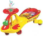 Goyal's Musical Free Wheel Swing and Twist Magic Car (Frog Yellow)