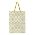 Tasche Multicolor Paper Gold Flower Design Gift Bags For Gifting Presents (28 x 20 x 7.5 cm) Pack Of 20
