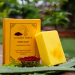 GOLDEN TREEZ Natural Handmade Saffron Soap/Kesar Soap For Glowing Skin And Skin Brightening , 115 Gram (Pack of 1)