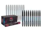 UNOMAX I-Ball 2X Ball Pen - Set of 20 (Black) | Enjoy Smooth, Smudge-Free Writing | Perfect for Daily Use, Exams | Double Writing Length for Long-Lasting Performance | Retractable, Quick-Drying