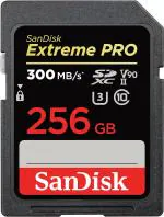 SanDisk Extreme Pro SDXC UHS II V90 SD Card 256GB, 300MB/s R, 260MB/s W for 8K and 4K Video