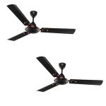 CG Ultimo | 1200mm Ceiling Fan | BEE 1 Star | High Speed Fan | Elegant Design | Superior Finish | Energy saving | Long Durability | Pack of 2 - Satin Smoke Brown