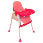 Safe-O-Kid 4 in 1 Baby Booster Chair with Tray and Soft Cushion for 6 to 36 Months Baby - Pink