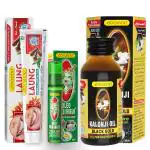LooLoo Combo of 3 - Black Gold Kalonji Oil - 50ml| Oleo Cold Shield Oil With Kalonji - 8ml| Herbal Dental Laung Gel - 100gm