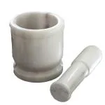 eGharonda White Marble Okhli Musli Set/Mortar Pestle Set/kural/kundi/khural/khal Batta for Hand Grinding and Mixing -Size 4X4 Inch