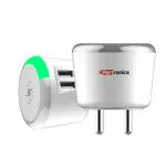 Portronics Adaptor 469 POR-469, Wall Charger with Safe Time Control Auto Cut-Off, LED Indicator, Smart Plug, 3.1A Quick Charging Dual USB Port (White)