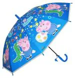 CHAATEWALA Blue Cartoon Printed Peppa Pig Umbrella (68 x 86 x 5 cm)