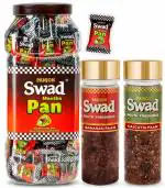 Swad Meetha Pan Candy, Banarasi Paan, Calcutta Paan Mukhwas Mouth fresheners (500g Toffee Jar, 2x100g bottles) 3 units