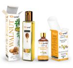 GO WOO Pack of 2 Chamomile Roman Essential Oil and Walnut Carrier Oil - 100% Natural Oil For Hair