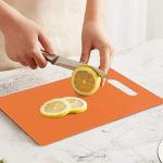 Whinsy Premium Unbreakable Cutting Board With Handle (Brown) - Plastic, With Knife