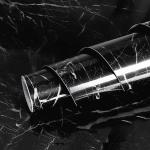 DISENO 200 Cm Black Aluminium Foil Stickers, Oil Proof Kitchen Stove Stickers Self Adhesive Sticker (Pack Of 8)