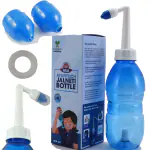 Ayurtech Biohackerz Jala Neti Pot Bottle + free 2 Nozzels with Protecting Cap + Nasal-wash Nose Cleaner Bottle for Adult, Kid, Saline Nasal Spray, Replacement For nasal spray (300 ml)