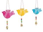 Priscilla Handicraft and Durable Multicolor Wood Birds Wall Hanging (Pack of 3)