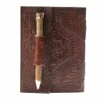 pranjals house Brown Leather Handmade Diary 100 Pages
