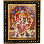pujaNpujari Goddess Durga Maa Devi Photo Frame for Wall Hanging and Pooja Room Religious Frame