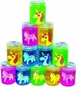 ECLET Non Sticky Multicolor Crystal Clear Putty Slime Jelly Clay (Pack of 12)