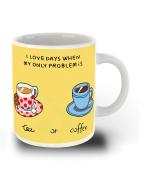 Whats Your Kick Tea Theme Printed White Ceramic Coffee Mug and Tea Mug 325 ML
