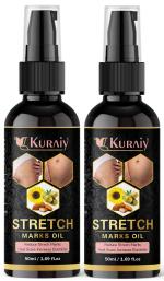 Kuraiy Natural Actives Stretch Marks Removal Cream Oil for Women in During After Pregnancy No Paraben No Sulphate No Added Colors or Fragrance No Mineral Oil Cellulite Remover Massage Slimming Oil Remove