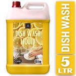 BLISS & BLUSH Dishwash Liquid 5 Liter Yellow Lemon Can Jar, with Lemon Fragrance, Grease Cleaner For All Utensils