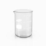 Omsons Glassware | Beaker with Spout | Class A | Capacity 400ml | Made of Borosilacate 3.3 | Diameter 80 mm | Height 110 mm | Pack of 10 |