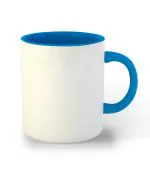 Whats Your Kick White Color Light Blue Ceramic Coffee Mug 325 ML