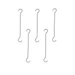 Go Hooked 16 inch Large Heavy Duty Long S Shaped Plant Hanging Hooks, Stainless Steel Large Size Outdoor Plant Hanging Hanger, for Bird Feeder, Tree Branch Hook, Outdoor Lights (Pack of 5, Black)