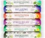 Livzing Incense Sticks Set Pack of 6 Relaxing, Stress Relief, Meditation, Refreshing, Sensuality & Energising Handmade Gift Pack