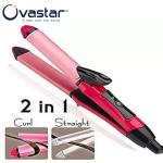Ovastar 2 in 1 Hair Straightener & Curler (Pack of 1) Pink Color
