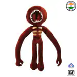 TECHMAX Brown Round Teeth Plush Toy