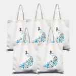 Ohobag.com Women Beige Tote (Pack of: 5)