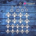 Immix Vintage Ornate Floral Boarder Chipboard Embellishment