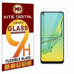 Kite Digital Oppo A32 Premium Tempered Glass Screen Protector Slim 9H Hard 2.5D with Full Installation Kit (Pack of 2)