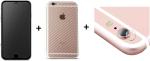 ATC Ceramic Matte Finishing Screen Protector With Back Carbon Fiber Skin And Camera Tempered Glass For Apple Iphone 6S Plus (Combo Of 3)