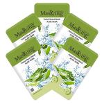 Masking Beauty Skin Moisturising, Skin Lightening, Skin Nourishing, Calming, Fairness, Natural Serum Facial Sheet Mask (Aloe Vera) Suitable for Women & Men Lyocell Mask Sheet Pack of 05