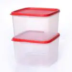 Tupperware Red Plastic Container 2.5L 2 Pieces