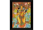 SAF Black & Yellow Indan Religious Painting Framed Premium Wall Art 11 inch x 14 inch Wall Painting SANFK33282