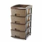 NAKODA MAGNUM 4 STORAGE DRAWER ORGANIZER | DRAWER ORGANIZER STORAGE BOX | 4 LAYER MULTIPURPOSE ORGANIZER | LIGHT BROWN