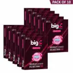 Bigfun Flavoured Ribbed, Dotted and Contoured Long Lasting Condom for Men Count 3 - Total 30 Condoms (Bubblegum, Pack of 10)
