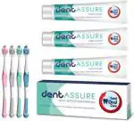 Assure 3 Neem Toothpaste + 4 Toothbrush Set Combo (7 Items In The Set)