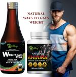 Riffway Andura Weight/Mass gainers / Weight Gain Capsule & Weight Gain Syrup Combo Weight Gainers/Mass Gainers (200.31 ml, No Flavour)