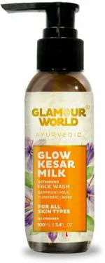 GLAMOUR WORLD Ayurvedic Glow Kesar Milk - 100ml Face Wash (100 ml)
