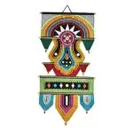 VARUNAVI Cotton Handloom Sun Wall Hanging Tapestry 14 inch X 27 inch, Multicolor
