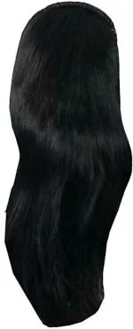 SS Hair Wig Black Human Medium Straight Women