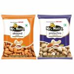 Mr.Nuttz Dry Fruits Almonds & Pistachios Combo Pack 100g (Badam Pista) 50g each
