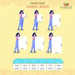 RANGOLI Multicolor Hand Towel Set Of 4, Multi Stripe (Size 40 x 60 CM, 4 Pcs, 480 GSM)